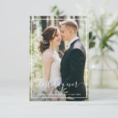 最高の日結婚の写真サンキューカード サンキューカード (スタンド正面)