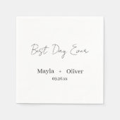 最高の日結婚の昼寝 スタンダードカクテルナプキン (正面)