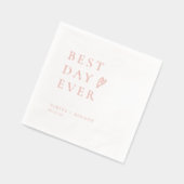 最高の日結婚の 箔ナプキン (左)