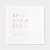 最高の日結婚の 箔ナプキン (正面)