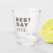 最高の日結婚式の引き出物 ショットグラス (正面)