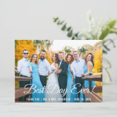 最高の日結婚感謝のフォトカード サンキューカード (スタンド正面)