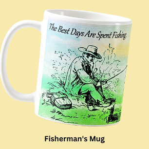 最高の日過去魚釣り日フィッシャーマンズ コーヒーマグカップ