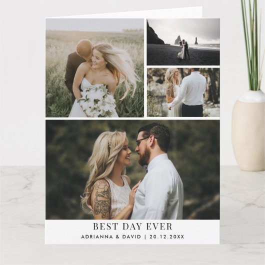 最高の日 | カップル結婚したありがとう写真 サンキューカード (正面)