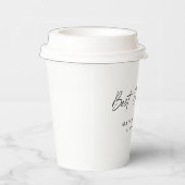 最高の日 |ホワイトウェディングのミニマリスト 紙コップ (右)