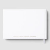 最高の日 | 白ミニマルと金ゴールドの結婚式 ゲストブック (裏面)