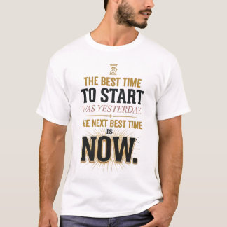 最高の時はいま モチベーション 生産性向上 机周り Tシャツ
