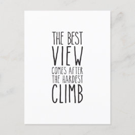 最高の景色は最も困難な登りの後にやってくる ポストカード