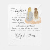 最高の最高の友人ギフトBFFフレンズフォーエバー フリースブランケット (正面)