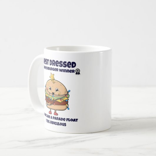 最高の服のチーズバーガー感じ間抜け賞 コーヒーマグカップ (正面左)