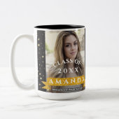 最高の未だ黒い金ゴールド写真来の卒業は行われていない ツートーンマグカップ (左)