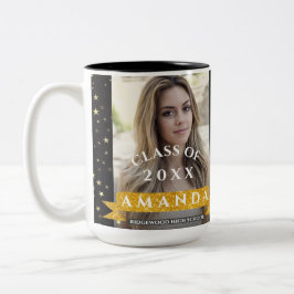 最高の未だ黒い金ゴールド写真来の卒業は行われていない ツートーンマグカップ