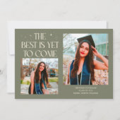 最高の未来が待っている サージュグリーン 卒業写真 案内状 (正面)