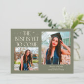 最高の未来が待っている サージュグリーン 卒業写真 案内状 (スタンド正面)