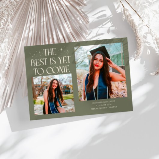 最高の未来が待っている サージュグリーン 卒業写真 案内状