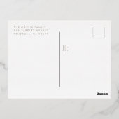 最高の未来が待っている シンプルな枠線フレーム 箔シーズンポストカード (裏面)