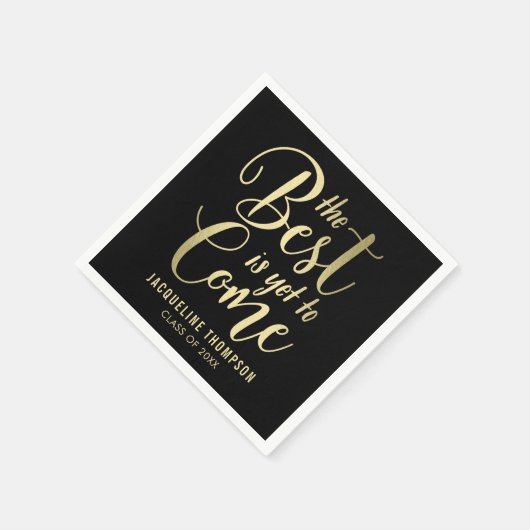 最高の未来卒業パーティー スタンダードカクテルナプキン (角)