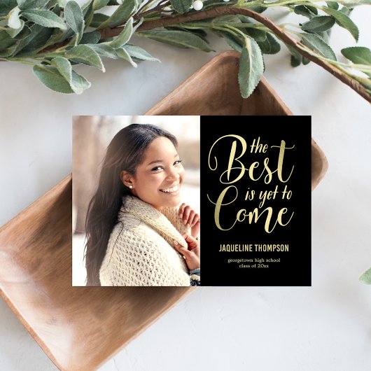 最高の未来 編集可能 カラー 卒業発表 案内状