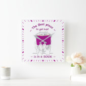 最高の本の中失ったに入る スクエア壁時計 (ホーム)