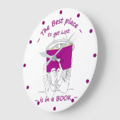 最高の本の中失ったに入る ラージ壁時計 (傾斜)