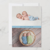 最高の来対の物 |ツインズフォトコラージュ 案内状 (裏面)