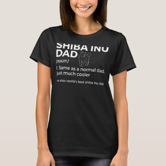 最高の柴犬のパパの定義 柴犬 愛犬家 Tシャツ (正面)