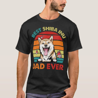 最高の柴犬パパ 父の日 コールドッグ Tシャツ