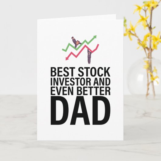 最高の株式投資家とより良いパパ カード (黄色い花)