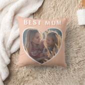 最高の母かわいハート写真母の日 クッション (ブランケット)