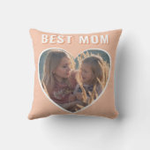 最高の母かわいハート写真母の日 クッション (裏面)