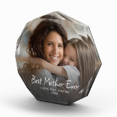 最高の母が未だ可愛いモダン パーソナライズされた フォトブロック (右)