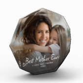 最高の母が未だ可愛いモダン パーソナライズされた フォトブロック (左)