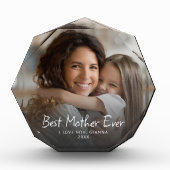 最高の母が未だ可愛いモダン パーソナライズされた フォトブロック (正面)
