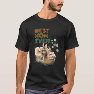 . .最高の母さんがウサギを飼った事あるかわいい動物の母親の日 Tシャツ