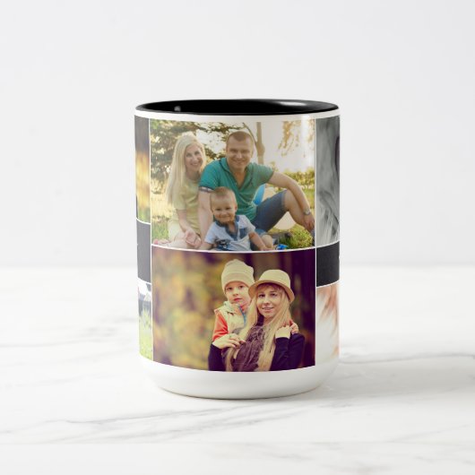 最高の母さんが写真を撮る ツートーンマグカップ (中央)