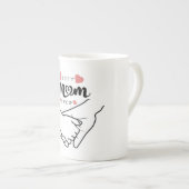 最高の母さん、母さんの日、母さんへの贈り物 ボーンチャイナマグカップ (正面右)