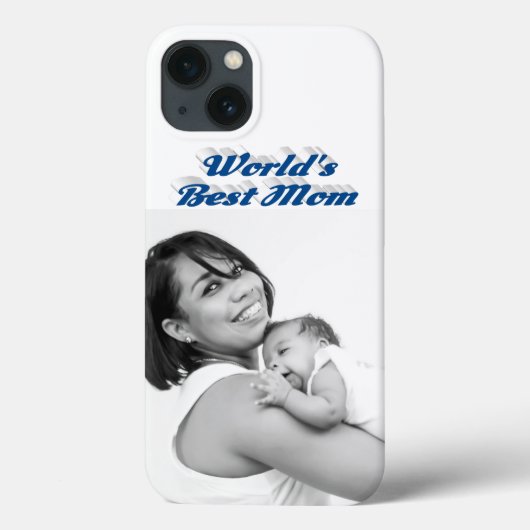 最高の母さん 青い海のフォントの写真 Case-Mate iPhoneケース (裏面)