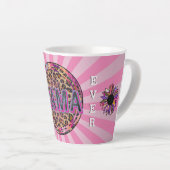 最高の母のカスタマイズフローラ カフェラテマグ (右アングル)