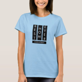 最高の母のカスタム子供の名前 Tシャツ