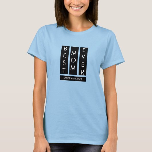 最高の母のカスタム子供の名前 Tシャツ (正面)