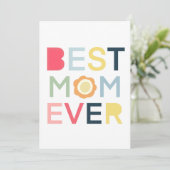 最高の母のカード母の日moms誕生日フラット 案内状 (スタンド正面)