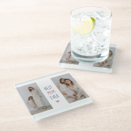 最高の母のガラスコーパーソナライズされたスター ガラスコースター