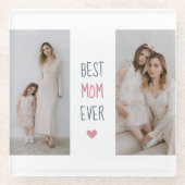 最高の母のガラスコーパーソナライズされたスター ガラスコースター (正面)