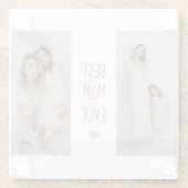 最高の母のガラスコーパーソナライズされたスター ガラスコースター (裏面)