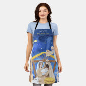 最高の母のクリスマス出生 エプロン (着用した状態)