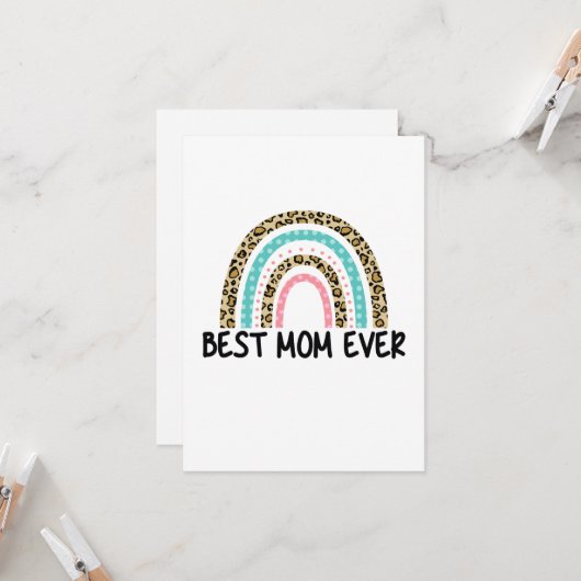 最高の母のグリーティングカード カード (正面/裏面インサイチュ)