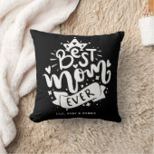 最高の母のタイポグラフィ母の日 クッション (ブランケット)