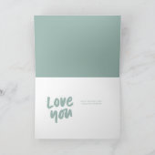 最高の母のトレンディー写真セージ緑の母の日 カード (内部)