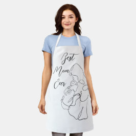 最高の母のトレンディー1行と子クラシック供 エプロン