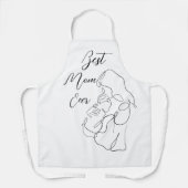 最高の母のトレンディー1行と子クラシック供 エプロン (正面)